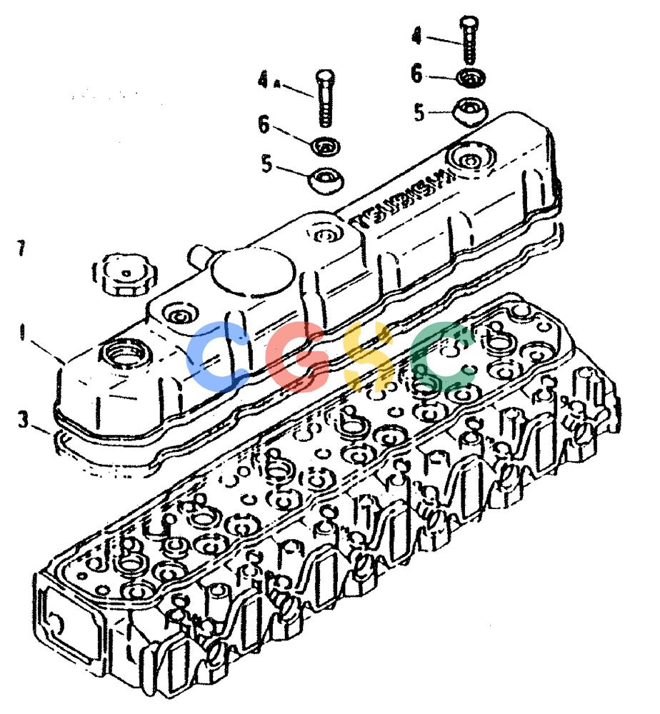 神钢零件查询(6D31-T) - MITSUBISHI DIESEL ENGINE - MD200BLC EXCAVATORS (1/06-12/06) (01-007) - ROCKER COVER Kobelco