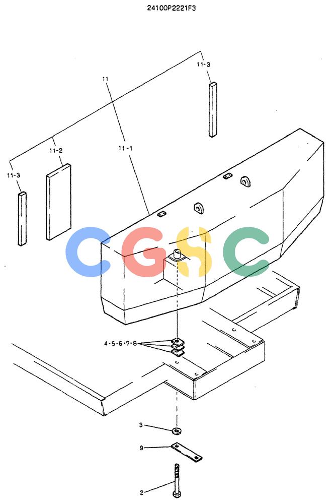 神钢零件查询(MD320BLC) - EXCAVATOR BTW YC0301 - YC0747 (1/80-12/06) (01-002) - COUNTER-WEIGHT ASSY Kobelco