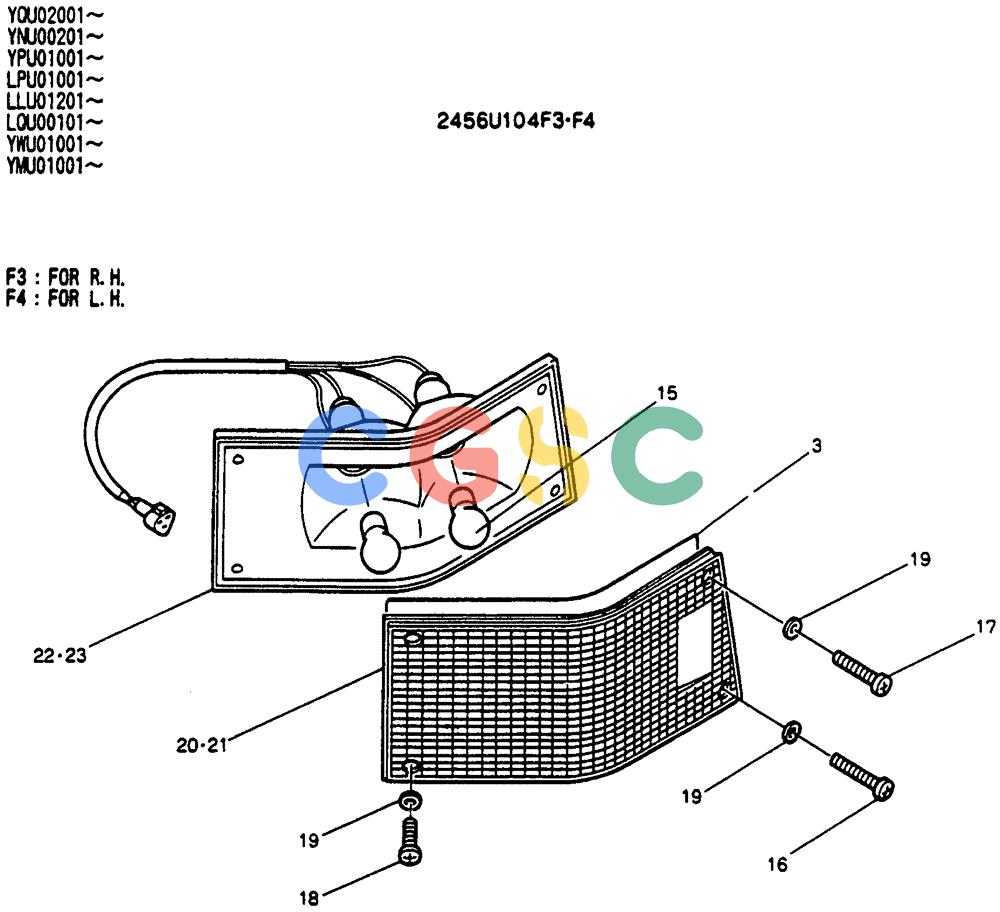 神钢零件查询(SK130LC) - EXCAVATOR BTW YPU1001 - YPU2000 (1/98-12/98) (06-008) - SWING FLASHER ASSY (2456U104F3) Kobelco