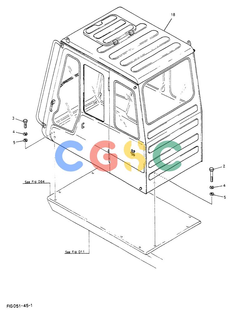神钢零件查询(K912LC) - MARK II EXCAVATOR ASN YC-0301 (1/88-12/03) (02-003) - INSTAL, CAB (FOR NORTH AMERICA) Kobelco