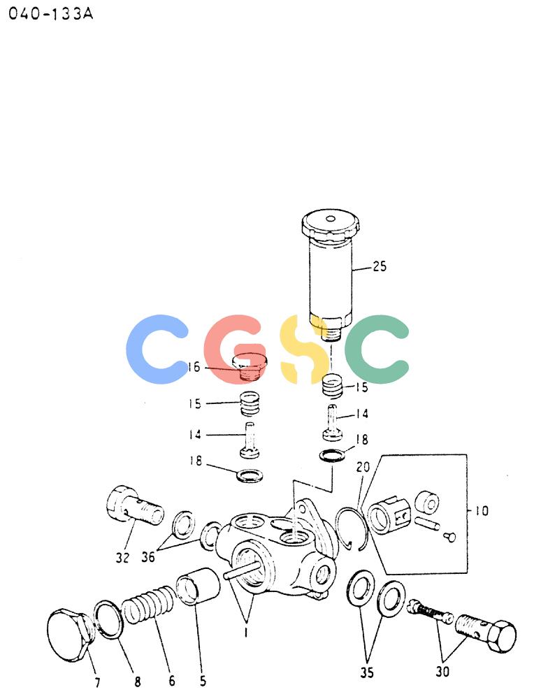 神钢零件查询(MD200C) - EXCAVATOR BTW YQU0701 - YQU2000 (1/80-12/06) (17-054) - FUEL FEED PUMP (INNER PARTS) Kobelco