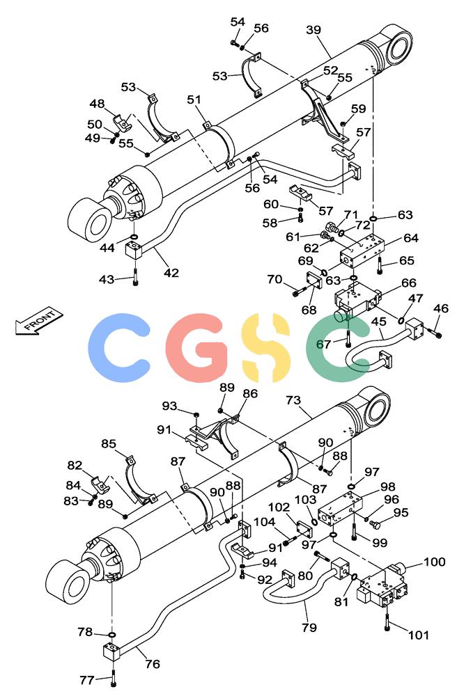 纽荷兰零件查询(E805) - CRAWLER EXCAVATOR TIER 3 (7/06-) (08-014-00[01]) - HYDRAULIC CIRCUIT - BOOM CYLINDER (WITH VALVE, PRESSURE RELIEF) New Holland Constructuion