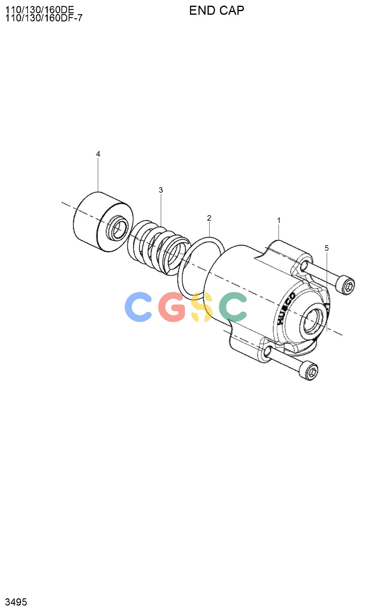 现代零件查询110/130/160DF-7 END CAPEPC Hyundai 