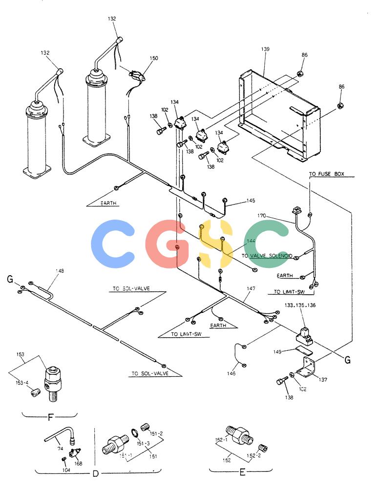 神钢零件查询(K903B) - EXCAVATOR ASN LE3401 (1/85-12/03) (11-011[03]) - CONTROL ASSY (DOZER & EXTRA) Kobelco