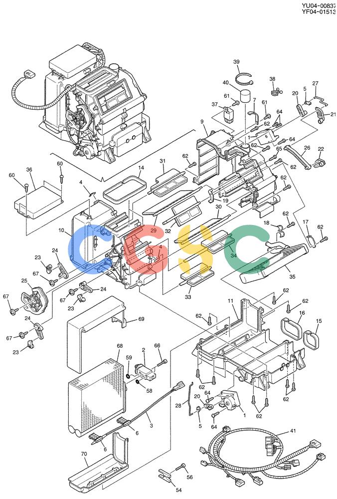 纽荷兰零件查询(E235SRLC) - CRAWLER EXCAVATOR BTW YU04-00837 - YU04-01417 (01-058[02]) - CONDITIONER ASSY, AIR, P/N YT20M00004F2 New Holland Constructuion