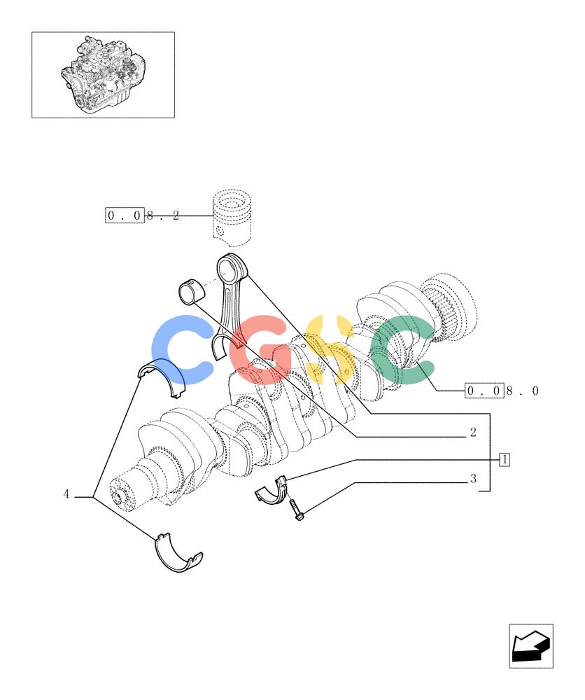 神钢零件查询(F4GE9684C J600) - ENGINE 504124795 - 920019900 (1/13-) (0.08.1[01]) - CONNECTING ROD (504062644) Kobelco