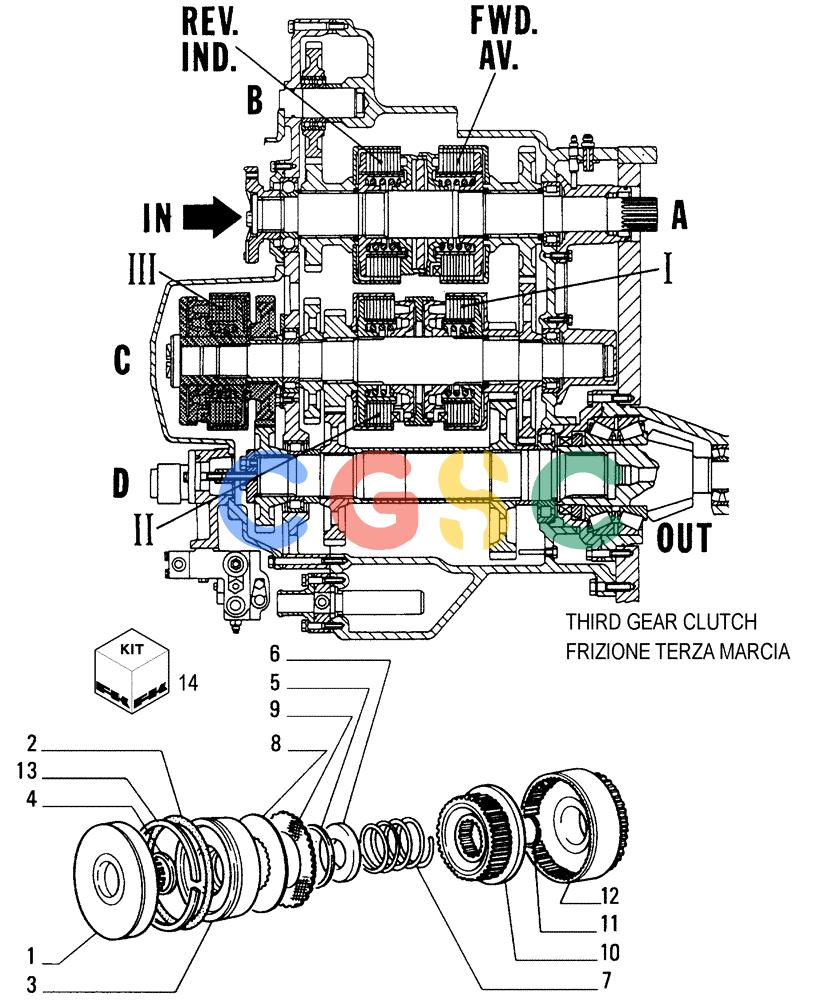 纽荷兰零件查询(FD255) - CRAWLER DOZER (N.A. VERSION) (7/95-) (1.211[08]) - TRANSMISSION - COMPONENTS New Holland Constructuion