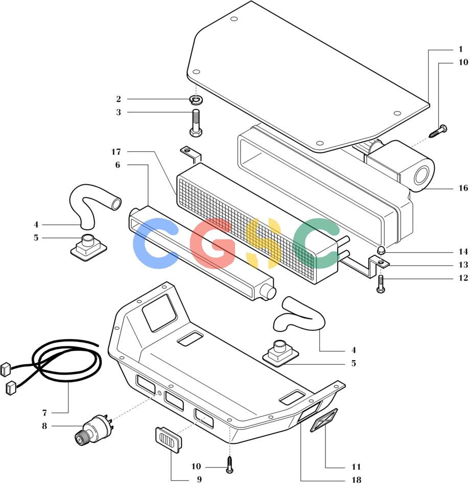 纽荷兰零件查询(FD80) - CRAWLER DOZER (1/98-) (9.650[01]) - CAB HEATER - OPT. CODE 76595932 New Holland Constructuion
