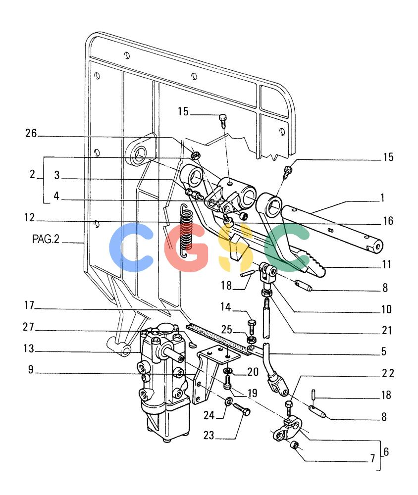 纽荷兰零件查询(FD255) - CRAWLER DOZER (N.A. VERSION) (7/95-) (2.304[01]) - BRAKE CONTROLS - STEERING CLUTCH New Holland Constructuion