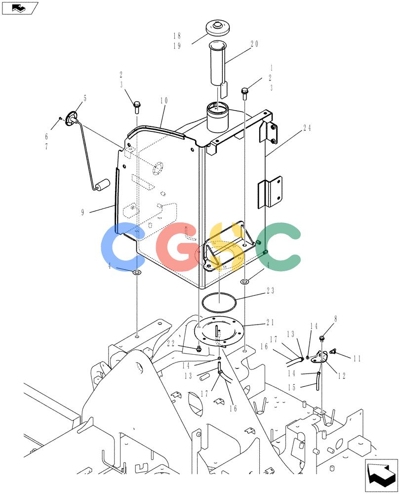 纽荷兰零件查询(E80BMSR) - COMPACT CRAWLER EXCAVATOR ASN LF06-04501 (NBTA18037) (01-013[00]) - FUEL TANK INSTALLATION New Holland Constructuion