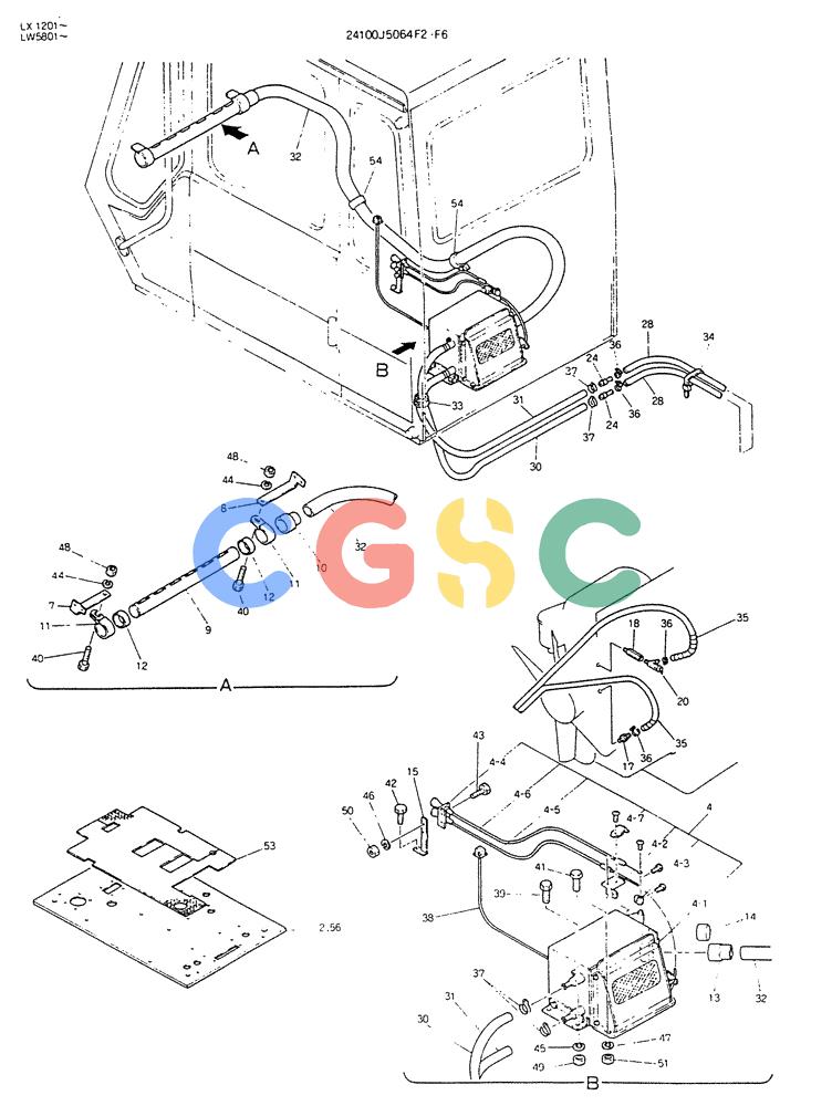 神钢零件查询(K904DL) - EXCAVATOR ASN LX1201 (1/84-12/03) (08-025) - HEATER ASSY Kobelco