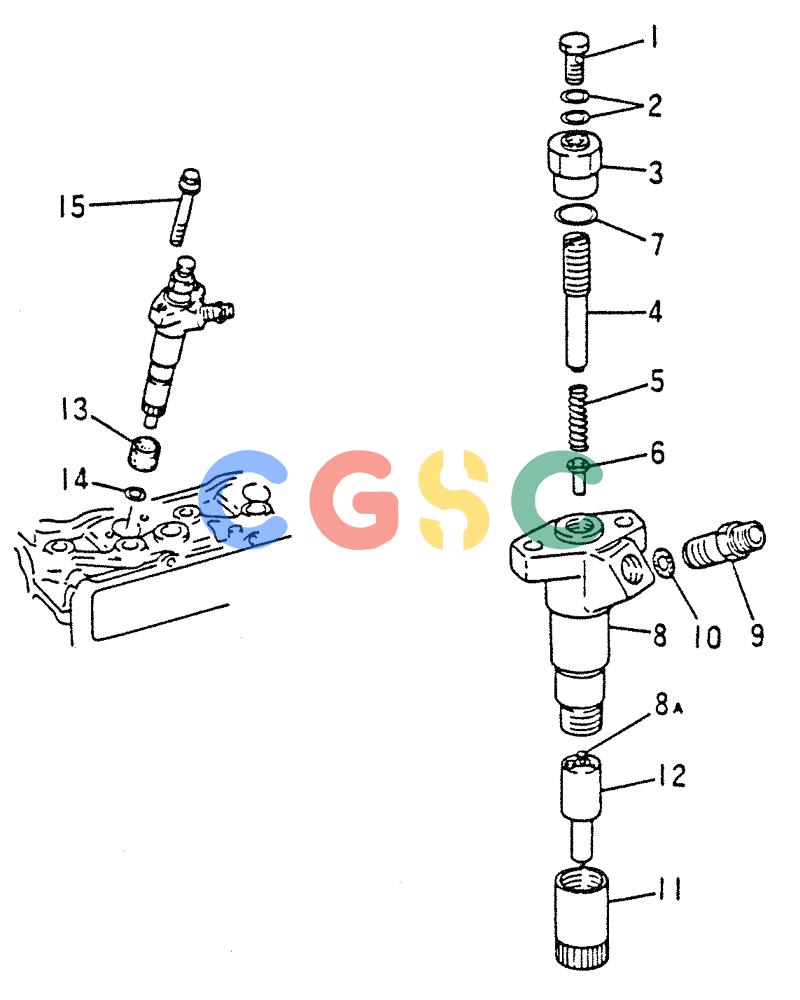 神钢零件查询(6D15) - MITSUBISHI DIESEL ENGINES - K907D & K907LC EXCAVATORS (1/86-12/06) (03-014) - FUEL INJECTION NOZZLE Kobelco