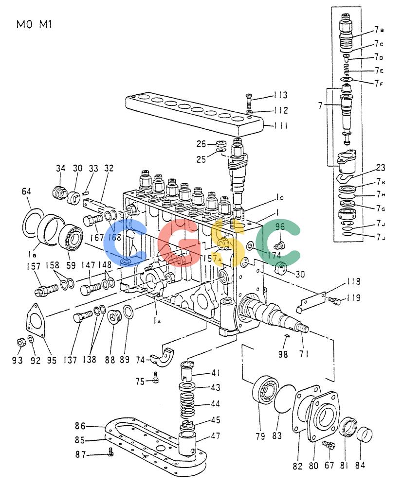 神钢零件查询(8DC9-T) - MITSUBISHI DIESEL ENGINE - K914 & K975 (1/79-12/06) (03-004[01]) - INJECTION PUMP (INNER PARTS) Kobelco