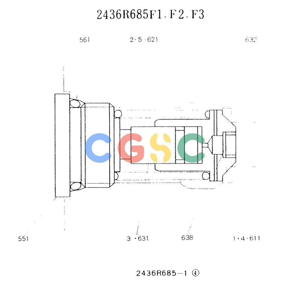神钢零件查询(K907LC) - MARK II EXCAVATOR ASN YQ0565 (NA) (1/87-12/03) (11-003) - VALVE ASSY, RELIEF, P/N 2436R685F1-F3 Kobelco