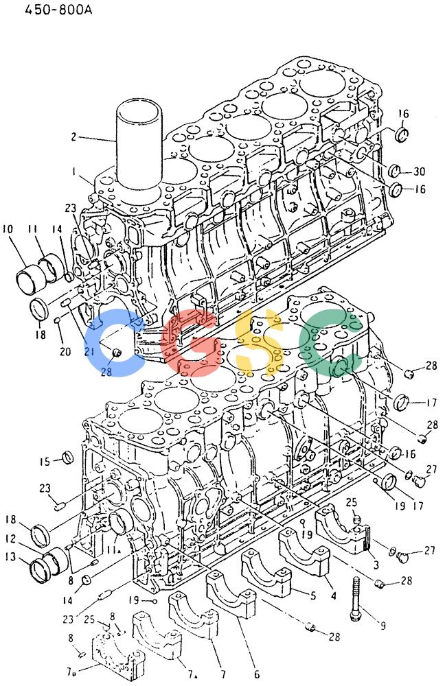 神钢零件查询(K907LC) - MARK II EXCAVATOR BTW YQ0101 - YQ0564 (1/87-12/03) (18-001) - CYLINDER BLOCK REPAIR KIT Kobelco