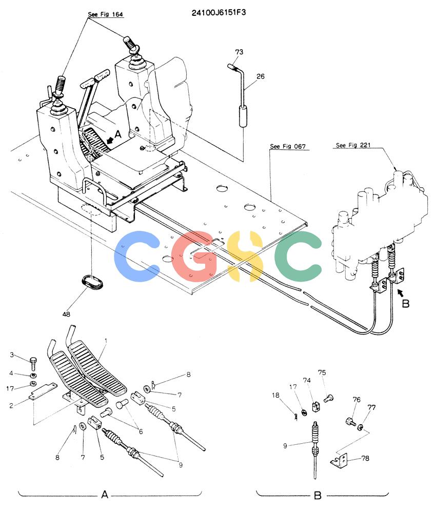 神钢零件查询(K904EL) - EXCAVATOR ASN LX1401 (1/86-12/03) (03-002[01]) - CONTROL ASSY, (WRIST CONTROL) Kobelco