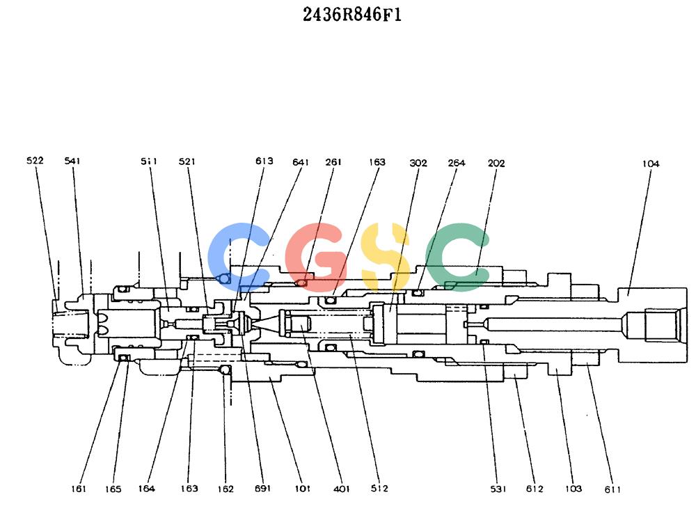 神钢零件查询(MD450BLC) - EXCAVATOR BTW TS0201 - TS0394 (1/80-12/06) (11-008) - VALVE ASSY, PORT RELIEF Kobelco