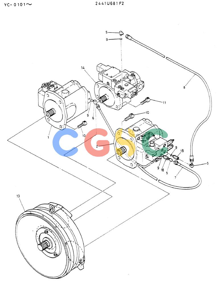 神钢零件查询(MD300LC) - EXCAVATOR BTW YC0101 - YC0300 (1/80-12/06) (05-006) - PUMP ASSY Kobelco