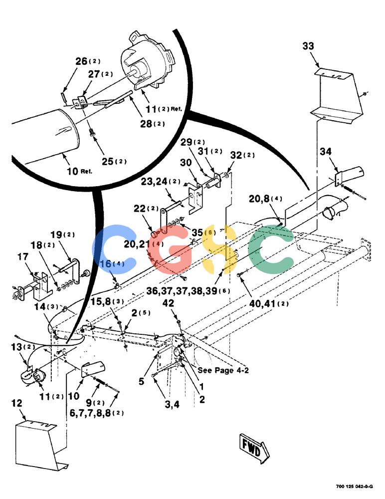 凯斯零件查询(8465) - CASE IH AUTO ROUND BALER (1/91-12/97) (4-08) - ELECTRICAL HARNESS ASSEMBLY, REAR Case Agriculture
