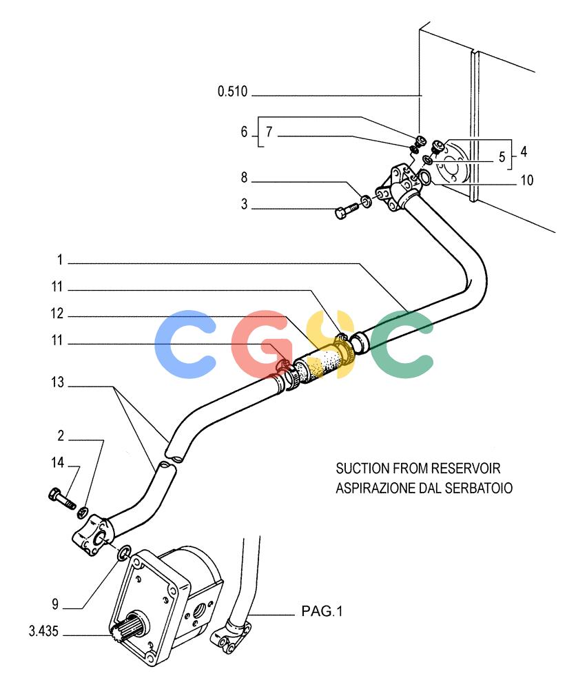 纽荷兰零件查询(FL175) - CRAWLER LOADER (N.A. VERSION) (6/92-) (3.434[02]) - HYDRAULIC SYSTEM PIPING New Holland Constructuion