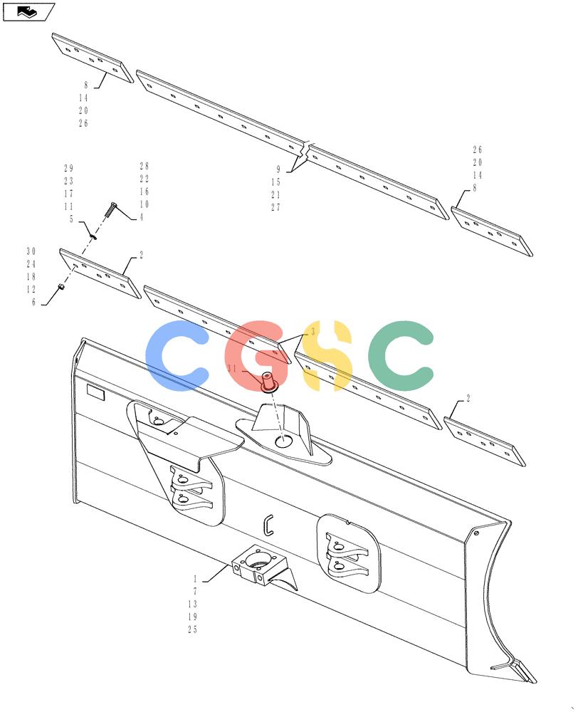 纽荷兰零件查询(DC95) - CRAWLER DOZER (8/04-) (09-03) - BLADE, DOZER - EDGES, CUTTING New Holland Constructuion