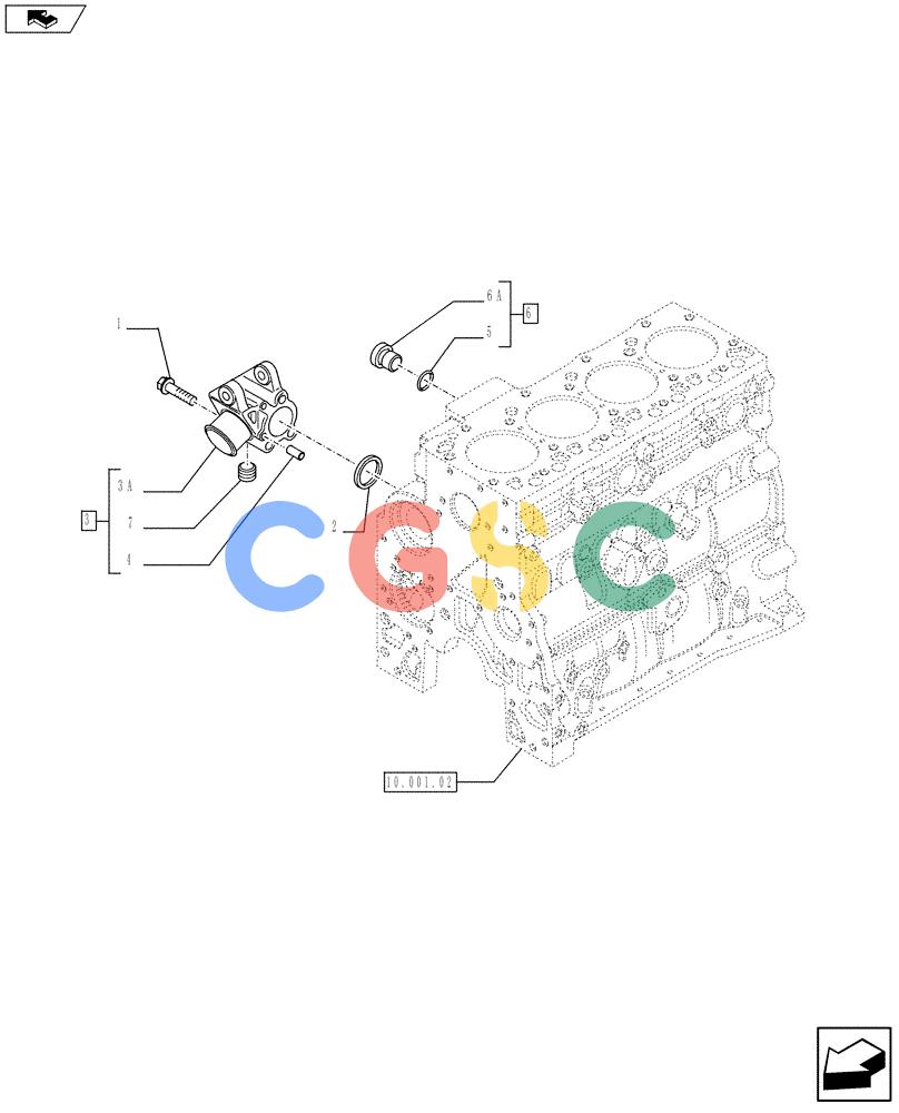 神钢零件查询(F4GE9484C J601) - ENGINE 504203229 - 84513501 (1/14-) (10.402.01[01]) - PIPING - ENGINE COOLING SYSTEM (2852149 - 2852144) Kobelco