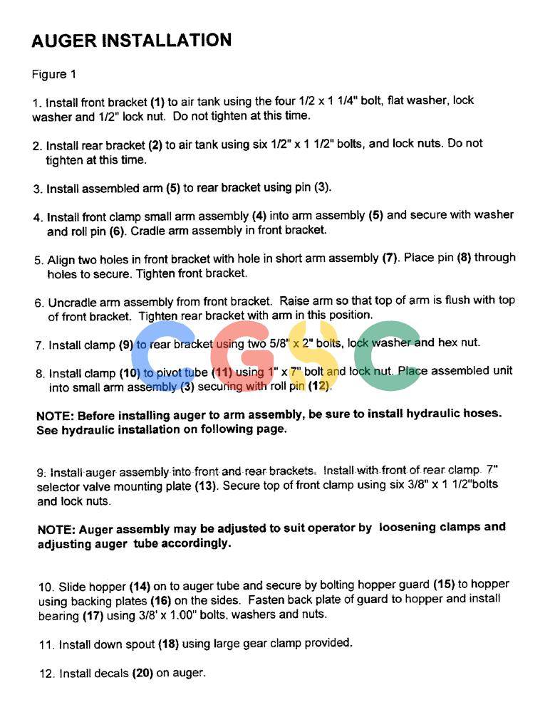 凯斯零件查询(1100) - CONCORD AIR SYSTEM (10/97-12/00) (A05) - AUGER INSTALLATION Case Agriculture