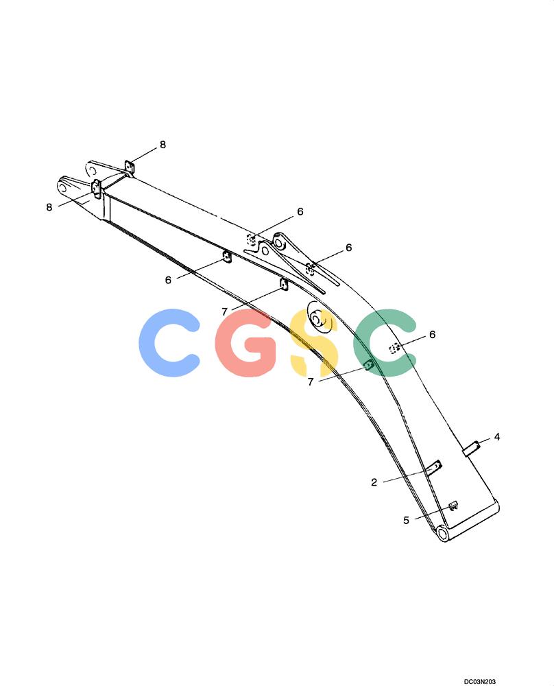 纽荷兰零件查询(E215) - CRAWLER EXCAVATOR (NA) - ASN N6DA21215 (1/06-) (09 -58[00]) - BOOM ASSY 5.65 M (18FT. 6IN.) New Holland Constructuion