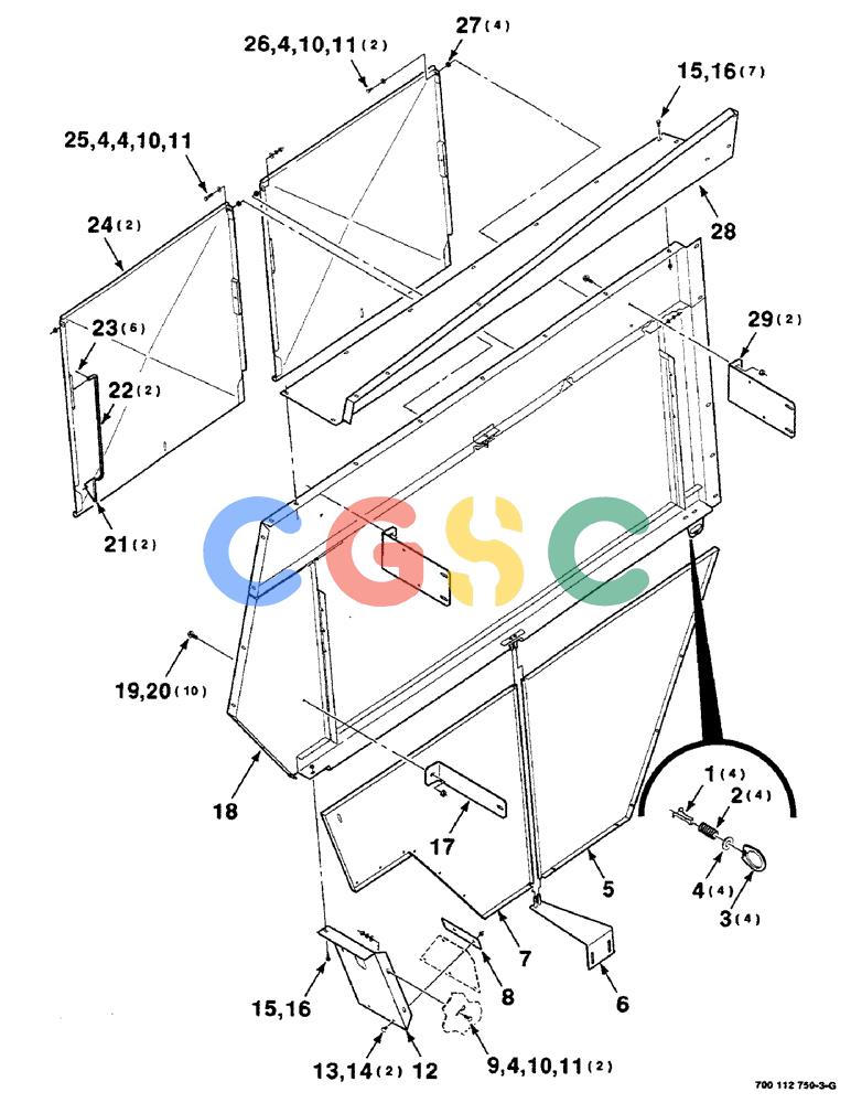 凯斯零件查询(8590) - CASE IH LARGE (4 X 4) RECTANGULAR BALER (NORTH AMERICA) (1/98-12/00) (07-14) - SHIELDS ASSEMBLY, RIGHT Case Agriculture