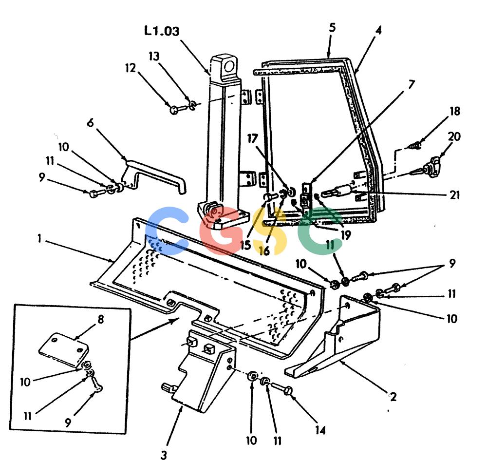 纽荷兰零件查询(FL14E) - CRAWLER LOADER (L3.04[001]) - MUDGUARDS AND FOOTBOARDS New Holland Constructuion