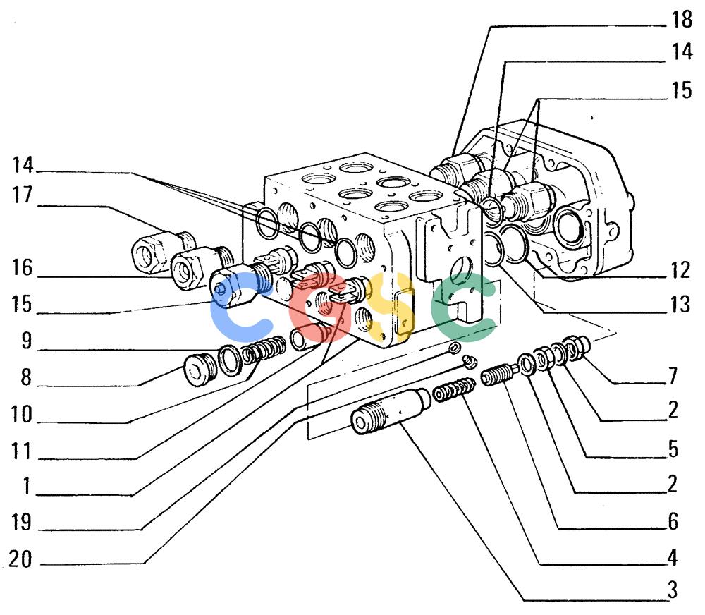 纽荷兰零件查询(FL14E) - CRAWLER LOADER (E3.31/A[002]) - DISTRIBUTOR VALVE New Holland Constructuion