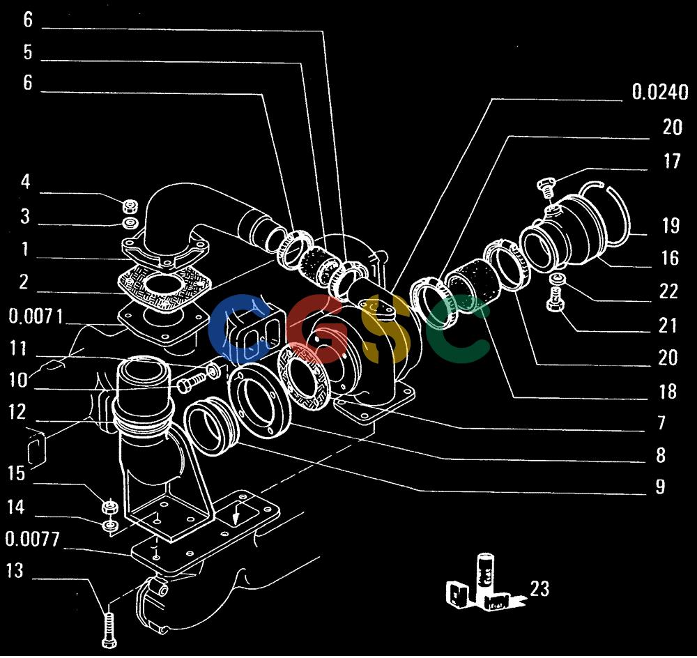 纽荷兰零件查询(FD14E) - CRAWLER DOZER (0.0241[001]) - PIPING-TURBOCHARGER New Holland Constructuion