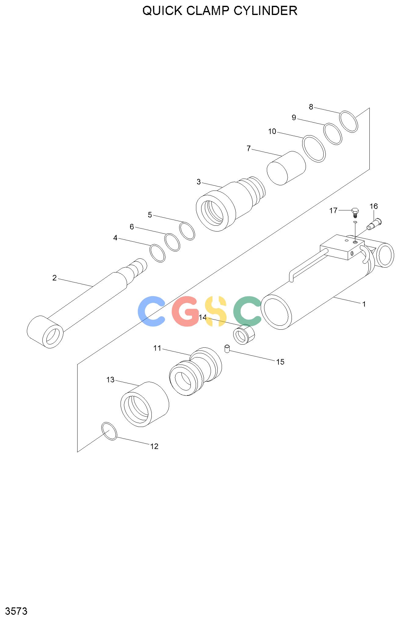 现代零件查询R170W-7A QUICK CLAMP CYLINDEREPC Hyundai 