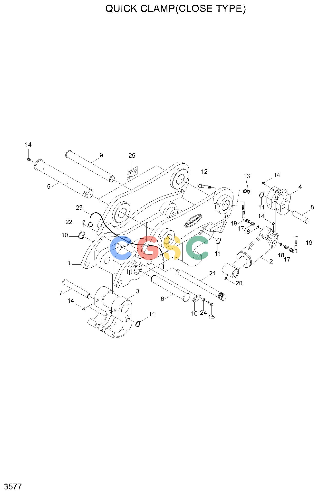现代零件查询R170W-7 QUICK CLAMP ASSY(#0590-)EPC Hyundai 