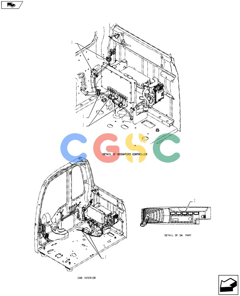 纽荷兰零件查询(E135BSRLC) - CRAWLER EXCAVATOR ASN YH06-08001 (05-007[02]) - HARNESS ASSEMBLY, UPPER New Holland Constructuion