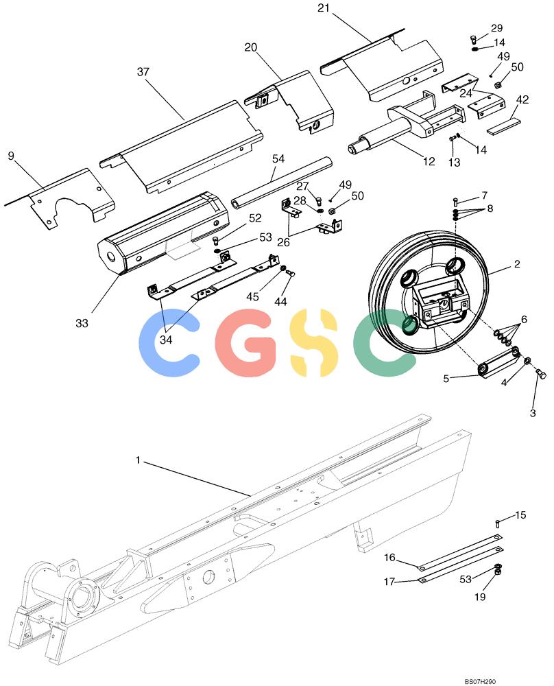 纽荷兰零件查询(D150B) - CRAWLER DOZER TIER 3 (HYDRO) (10/07-) (05-02) - IDLER - RECOIL SYSTEM (LT - MODELS) New Holland Constructuion