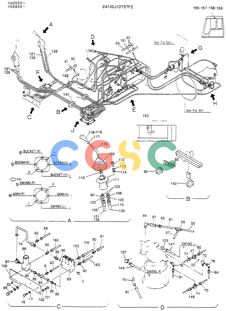 神钢零件查询(K907LC) - MARK II EXCAVATOR ASN YQ0565 (GLOBAL) (1/87-12/03) (03-005[01]) - REMOTE CONTROL ASSY (MULTI) Kobelco