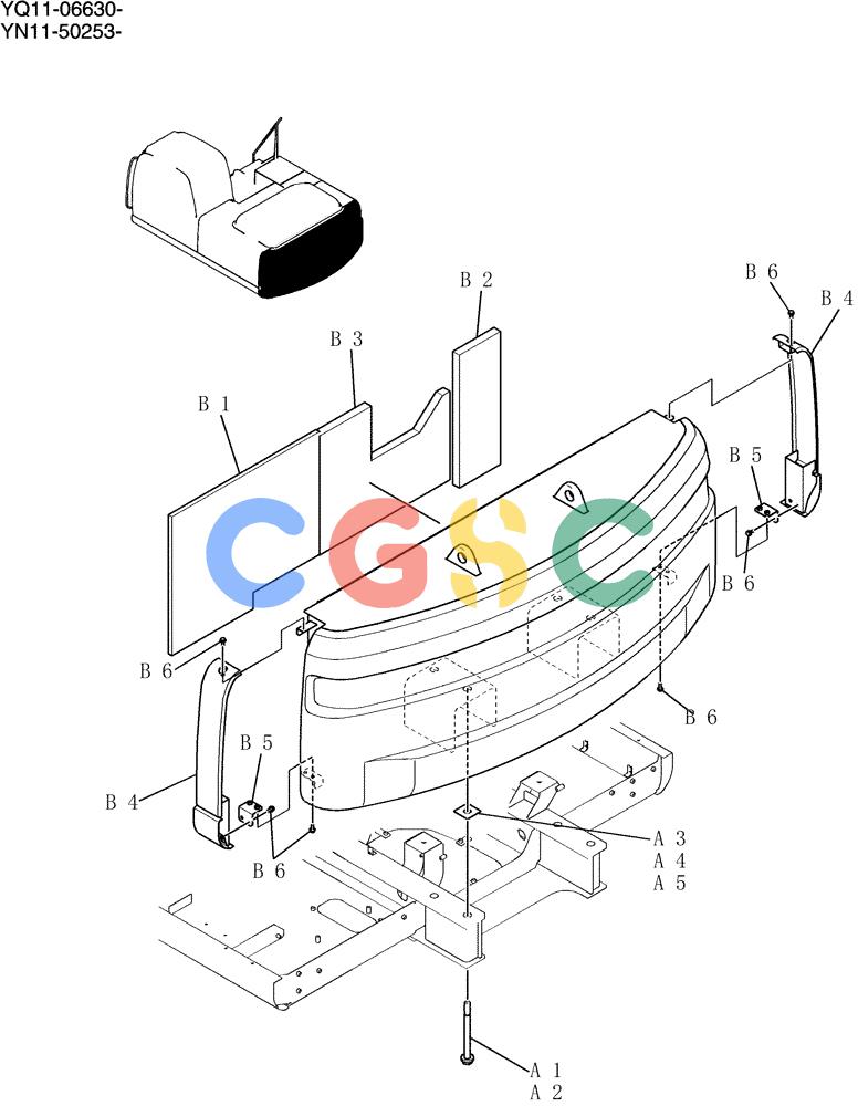 神钢零件查询(200-8) - EXCAVATOR S/N YN11-45001 - (1/06-12/09) (018-01A-1) - COUNTERWEIGHT INSTAL (GAIN) Kobelco