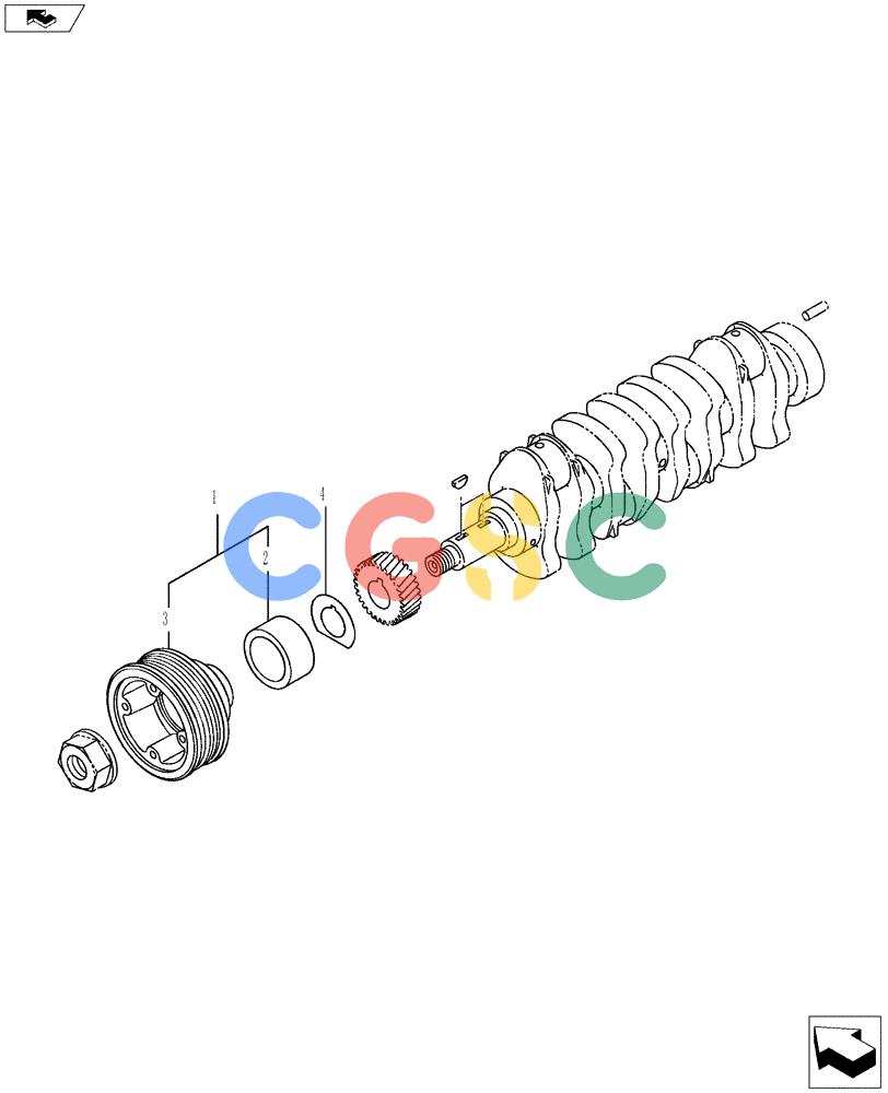 神钢零件查询(ED150-2) - BLADE RUNNER EXCAVATOR/DOZER ASN LH01-01001 (1/09-12/12) (08-014[00]) - CRANK PULLEY Kobelco
