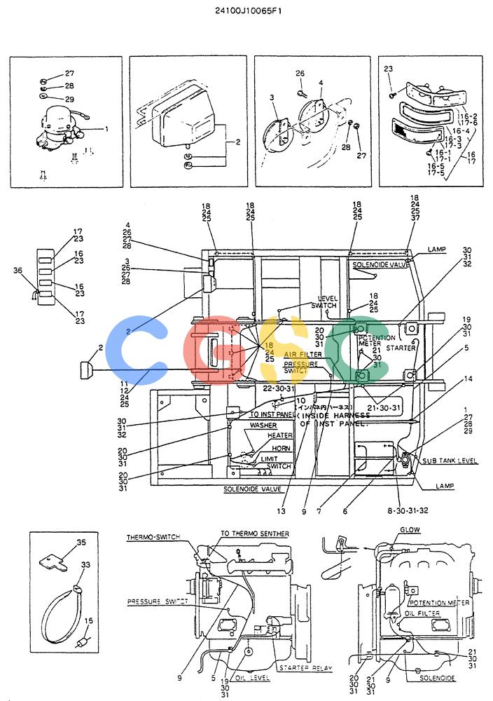 神钢零件查询(K905LC) - MARK II EXCAVATOR BTW YP1001 - YP1281. (4/89-12/03) (05-013) - WIRING ASSY, ELEC Kobelco