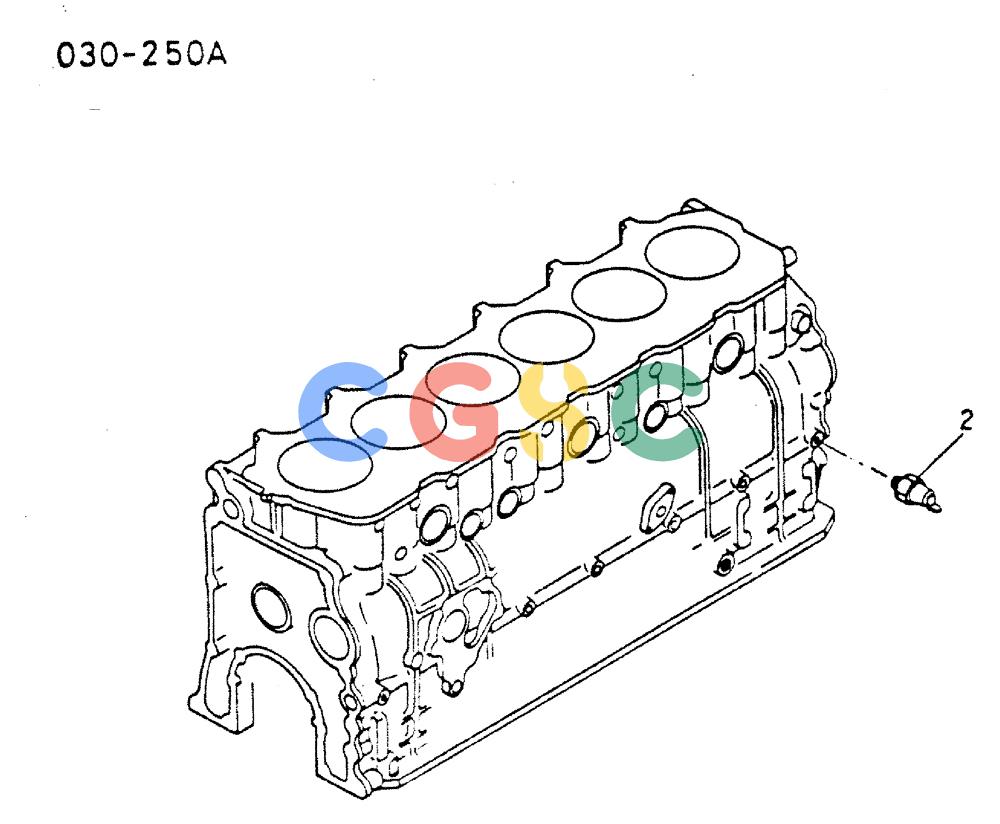 神钢零件查询(MD200C) - EXCAVATOR BTW YQU0701 - YQU2000 (1/80-12/06) (17-043) - OIL PRESS. SW & GUAGE UNIT 030-250A Kobelco