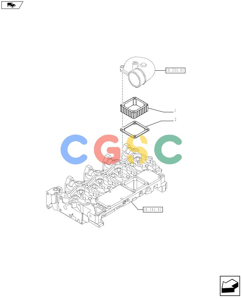 神钢零件查询(F4GE9484C J601) - ENGINE 504203229 - 84513501 (1/14-) (10.408.02) - HEAT EXCHANGER - ENGINE (2856262) Kobelco
