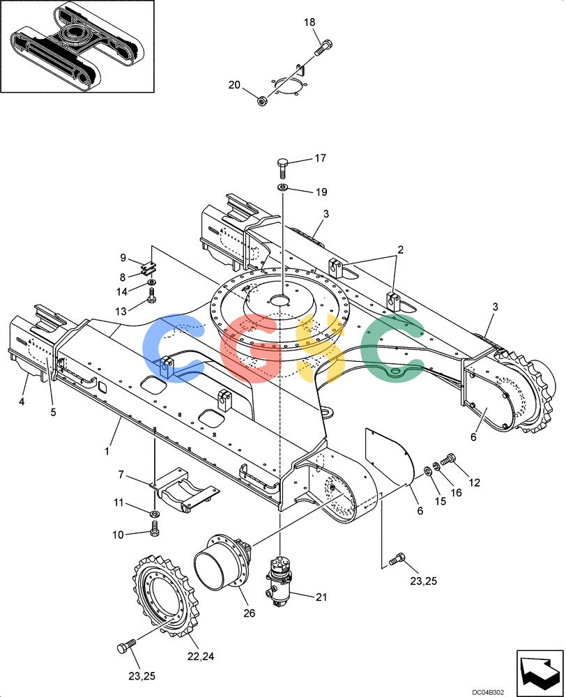 纽荷兰零件查询(EH130) - CRAWLER EXCAVATOR (3/04-) (05 -01[00]) - UNDERCARRIAGE New Holland Constructuion