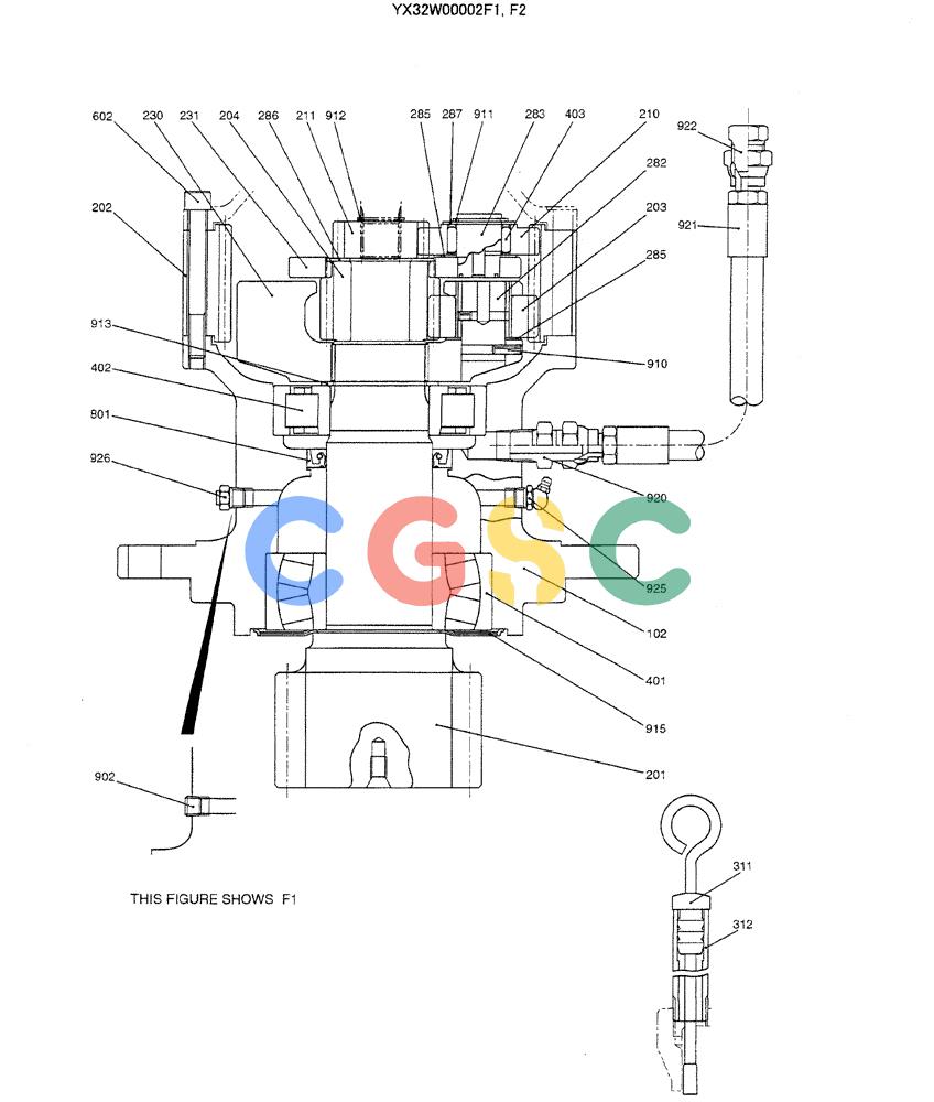神钢零件查询(ED150-1E) - BLADE RUNNER EXCAVATOR/DOZER ASN YL05-00555 (11/03-12/04) (09-051) - REDUCTION ASSY (SWING) Kobelco