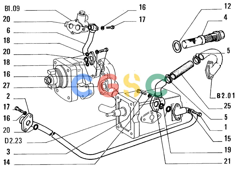 纽荷兰零件查询(FL14E) - CRAWLER LOADER (B1.10[002]) - SUCTION LINES AND PUMPS New Holland Constructuion
