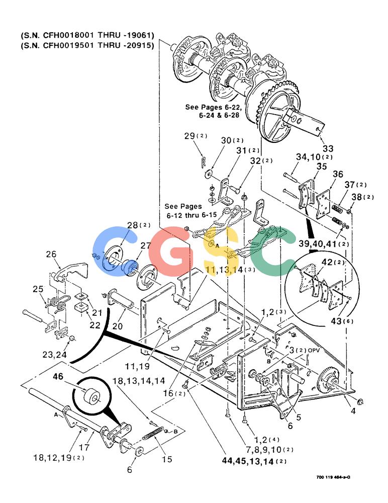 凯斯零件查询(8530) - CASE IH RECTANGULAR BALER (1/88-12/99) (6-18) - KNOTTER CONTROL ASSEMBLY (RASSPE) (S.N. CFH0018001 THRU CFH0019061)(S.N. CFH0019501 THRU CFH0020915) Case Agriculture