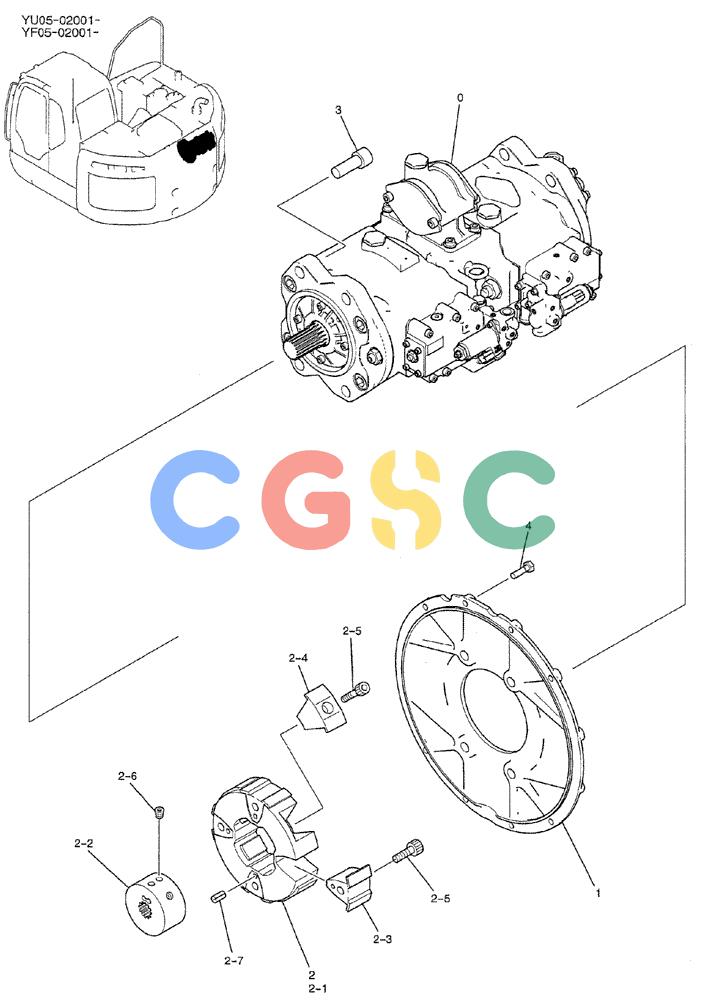 纽荷兰零件查询(E235BSRNLC) - CRAWLER EXCAVATOR ASN YU05-02001 (01-016) - POWER TAKE-OFF ASSY New Holland Constructuion