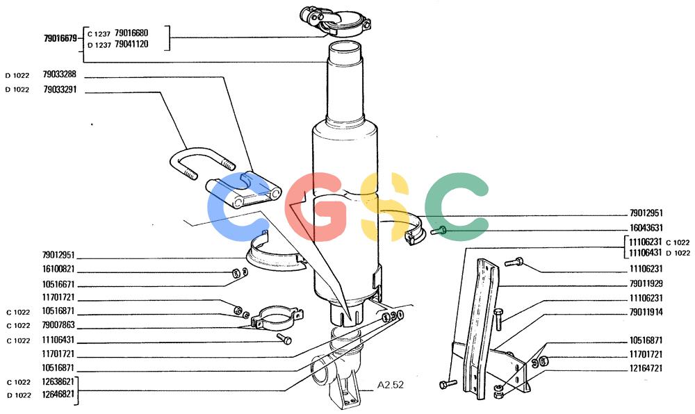 纽荷兰零件查询(FD20) - CRAWLER DOZER (A2.56/2[001]) - EXHAUST PIPE New Holland Constructuion