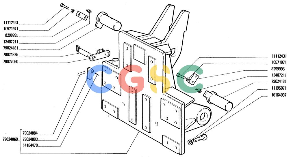 纽荷兰零件查询(FD20) - CRAWLER DOZER (E3.05[001]) - RIPPER MOUNTS New Holland Constructuion