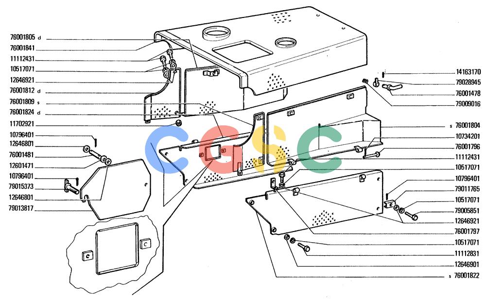 纽荷兰零件查询(FD20) - CRAWLER DOZER (L1.01[006]) - HOOD ASSY New Holland Constructuion